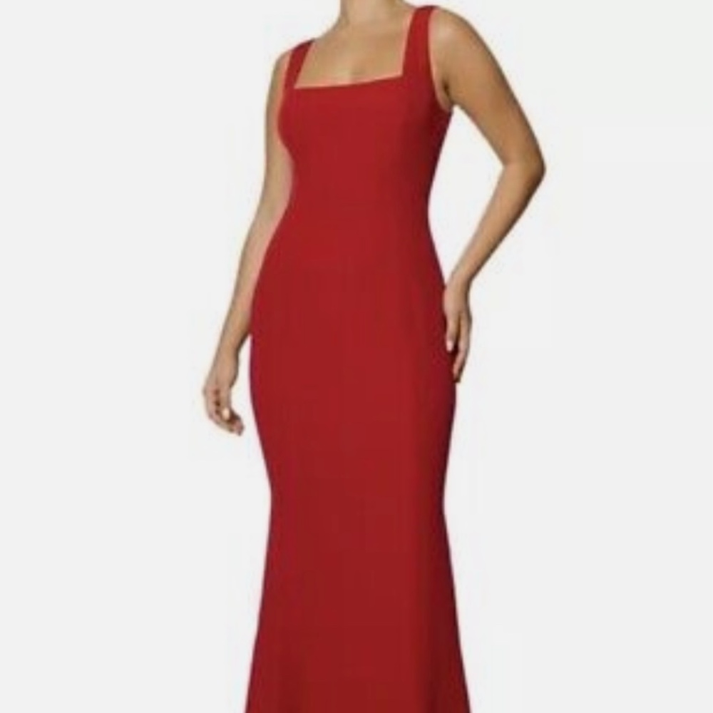 Shelli Segal red mermaid dress